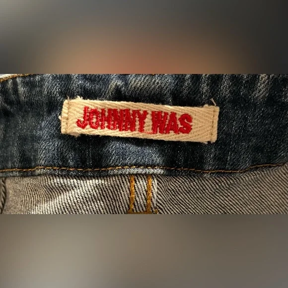 Johnny Was Shuri Floral Embroidered High-Rise Wide Leg Jeans Size 29 Inseam‎ - Picture 8 of 11